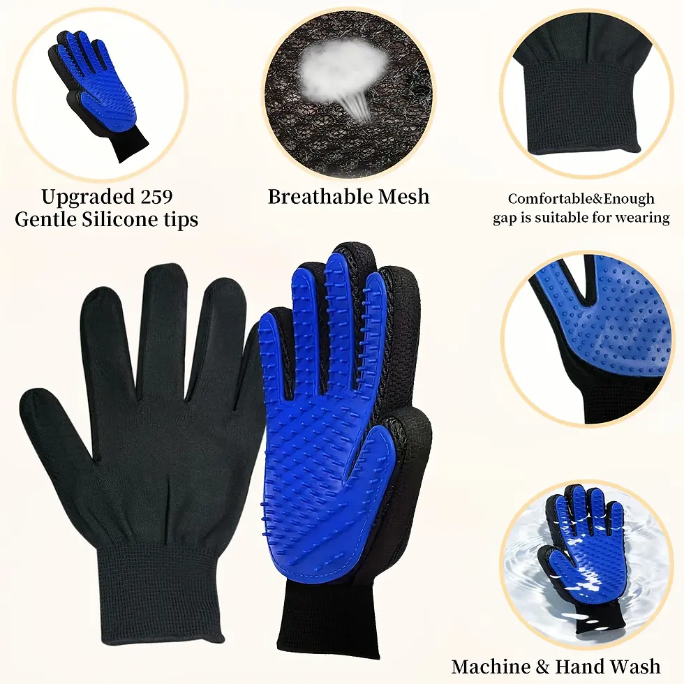 Thumbnail: 2026 NEW 2 Pieces of Pet Grooming Gloves,hair Removal Gloves With Hair Removal