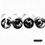 Thumbnail: mosaic shot glass set in black