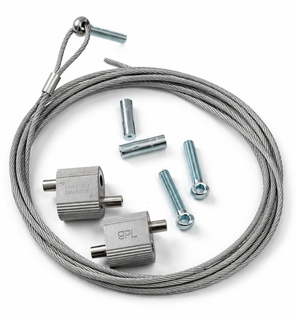 Wire rope suspension kit