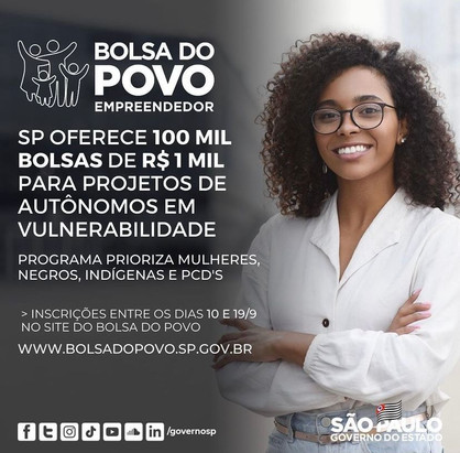 Autônomos informais podem se inscrever para o Bolsa Empreendedor até domingo (19)
