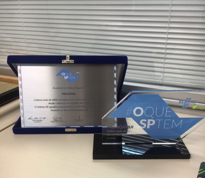 Sebrae de Paulínia é premiado e fica em quarto lugar no ranking das unidades do Estado