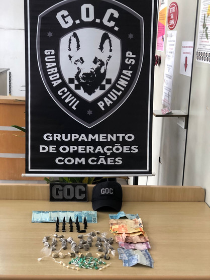 Grupamento de Operações com Cães apreende drogas no Morro Alto