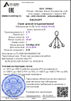 Образец паспорта цепного стропа 100х143.