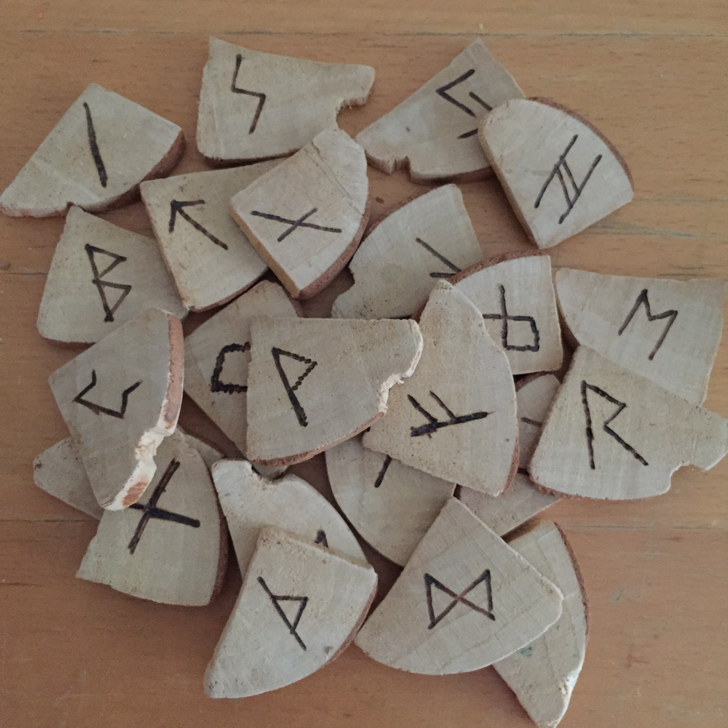 Handmade Estonian White Birch Runes