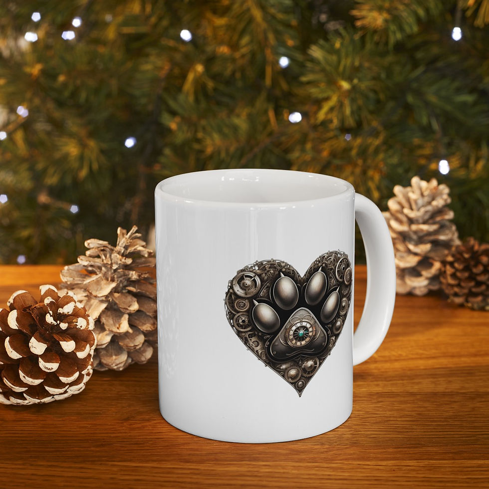 Thumbnail: Steampunk Paw Ceramic Mug