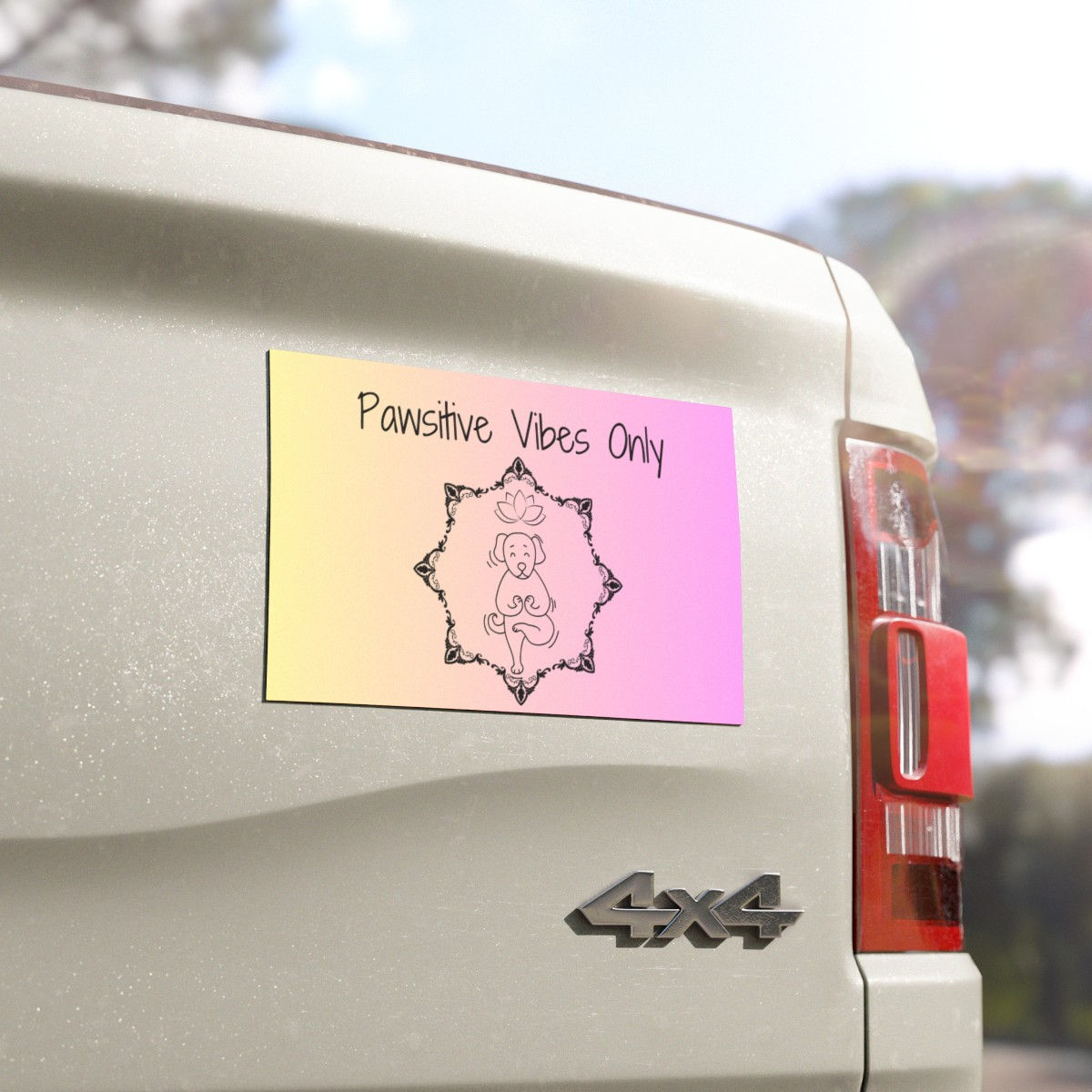 Pawsitive Vibes Only Car Magnets