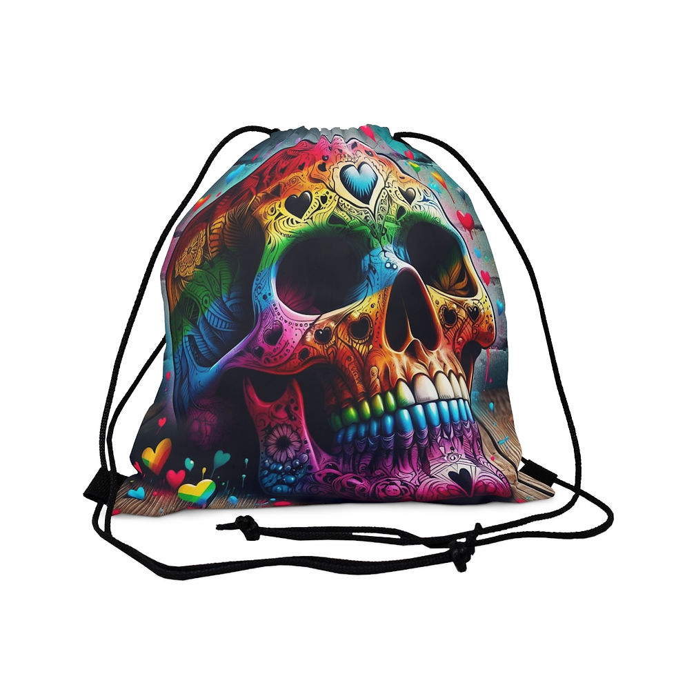 Thumbnail: Pride Skull Drawstring Bag