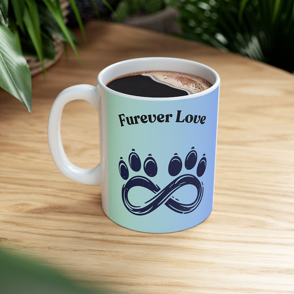 Thumbnail: Furever Love Ceramic Mug, (11oz)