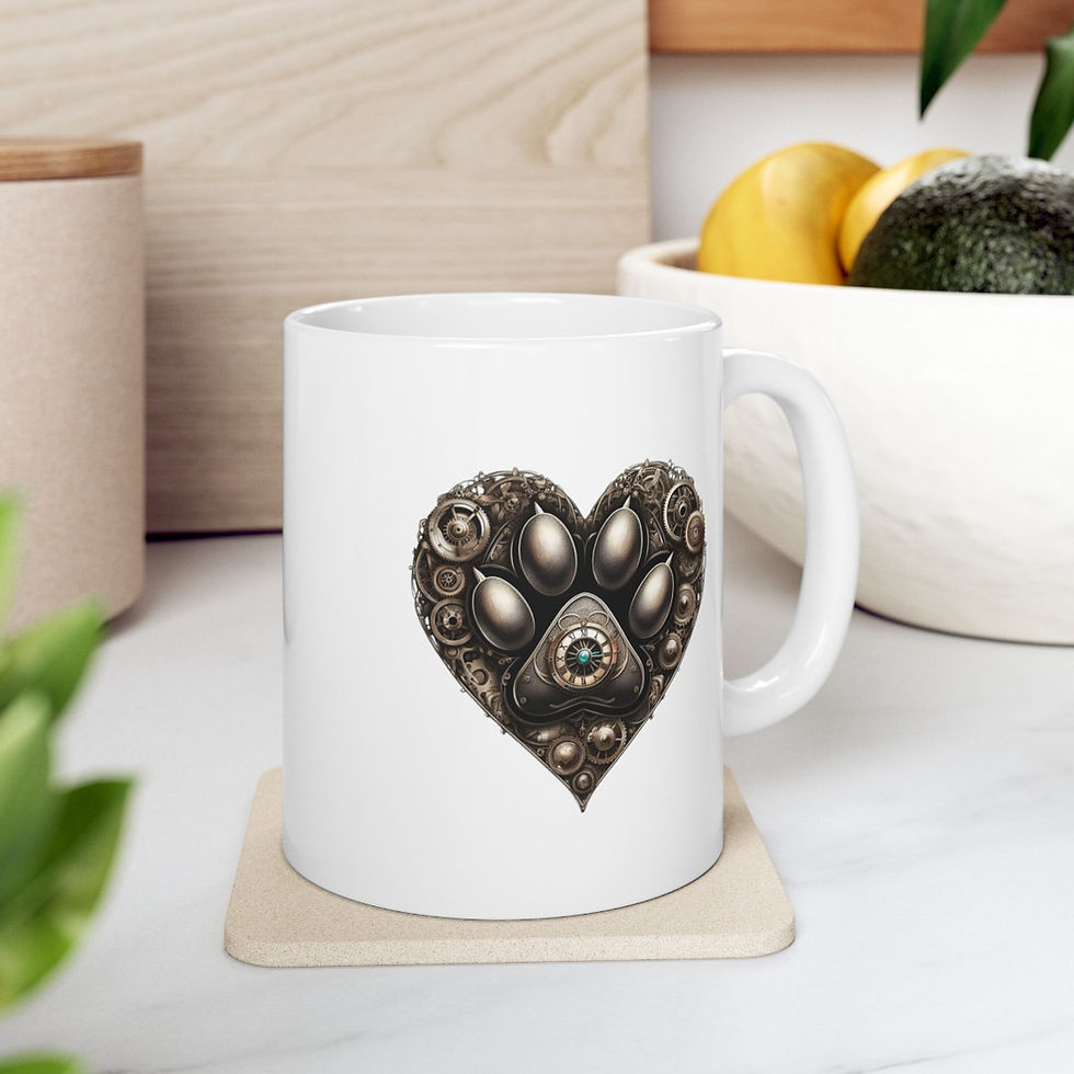 Thumbnail: Steampunk Paw Ceramic Mug