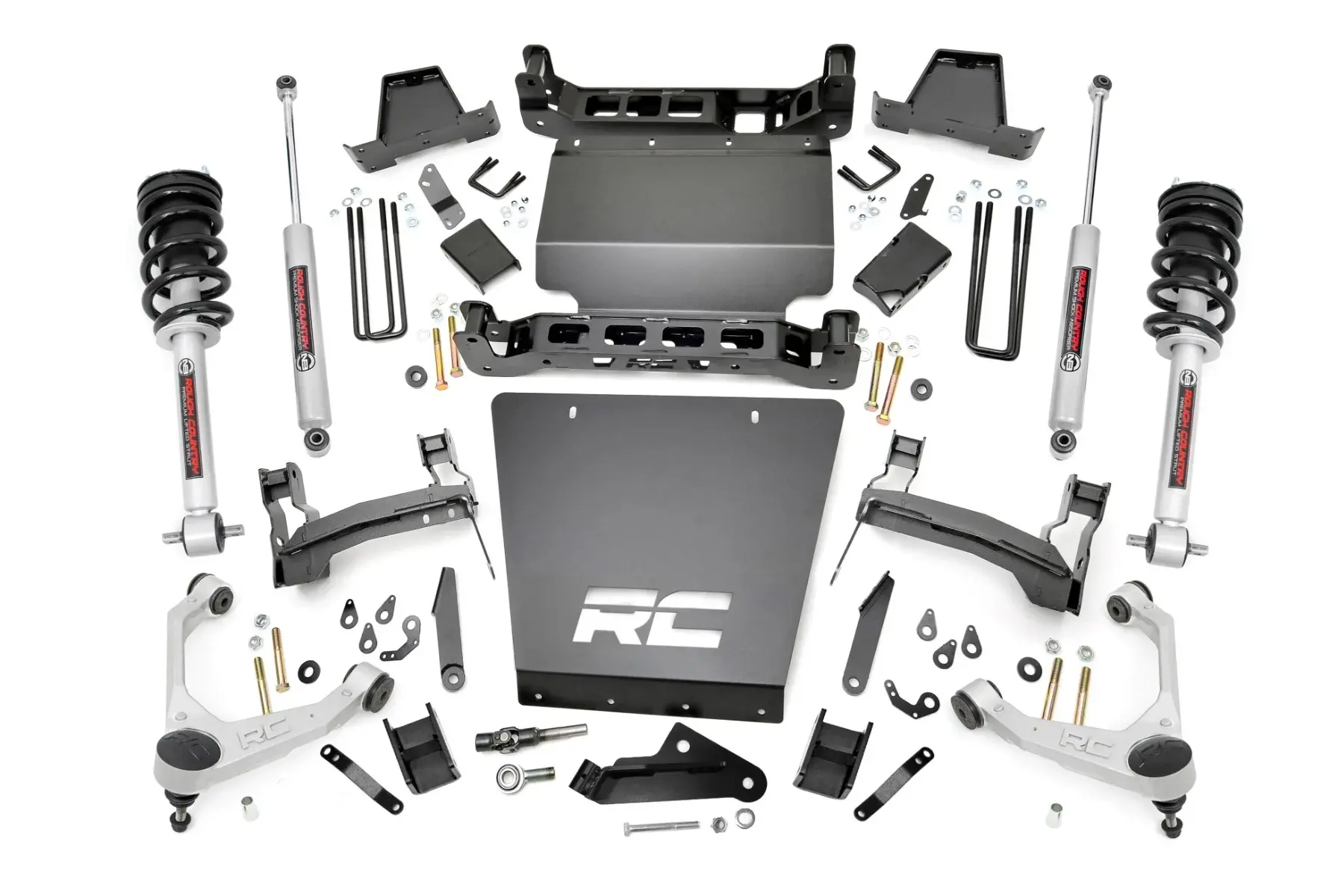 7 Inch Stamped Steel LCA Lift Kit Forged UCA | Bracket | Chevy/GMC 1500 (16-18)