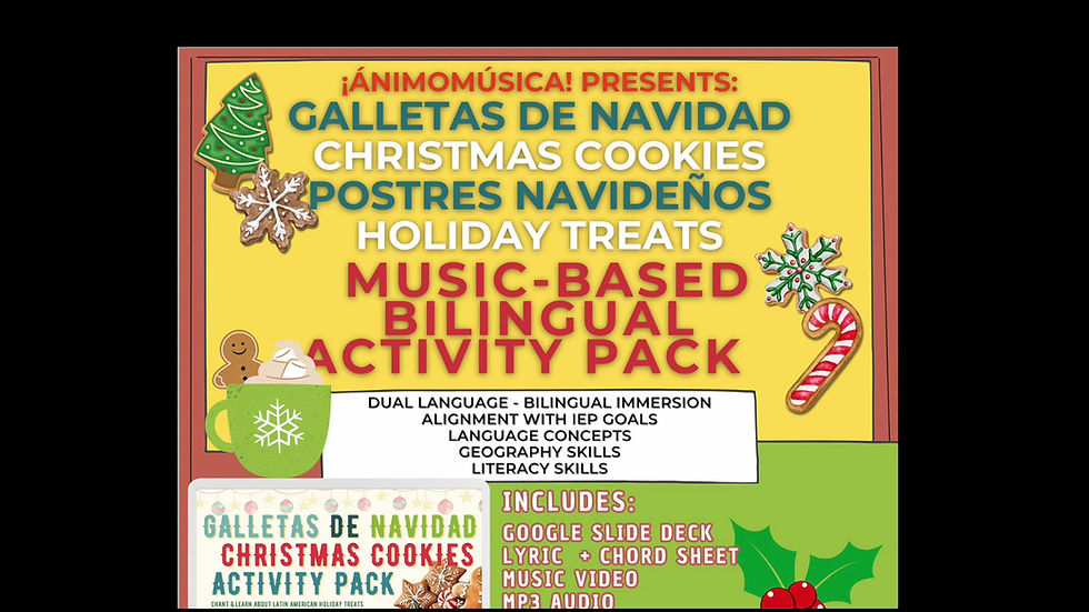 Miniatura: Galletas de Navidad_Christmas Cookies: Music-Based Bilingual Activity Pack