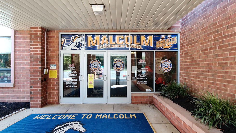 Malcolm Elementary School Entrance Graphics
