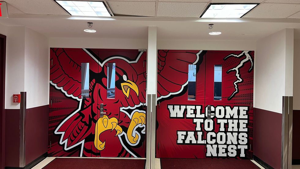 Falcon's Nest Gym Door Wraps