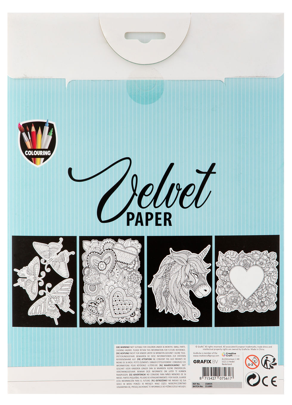 Thumbnail: Velvet paper, 4 sheets per set