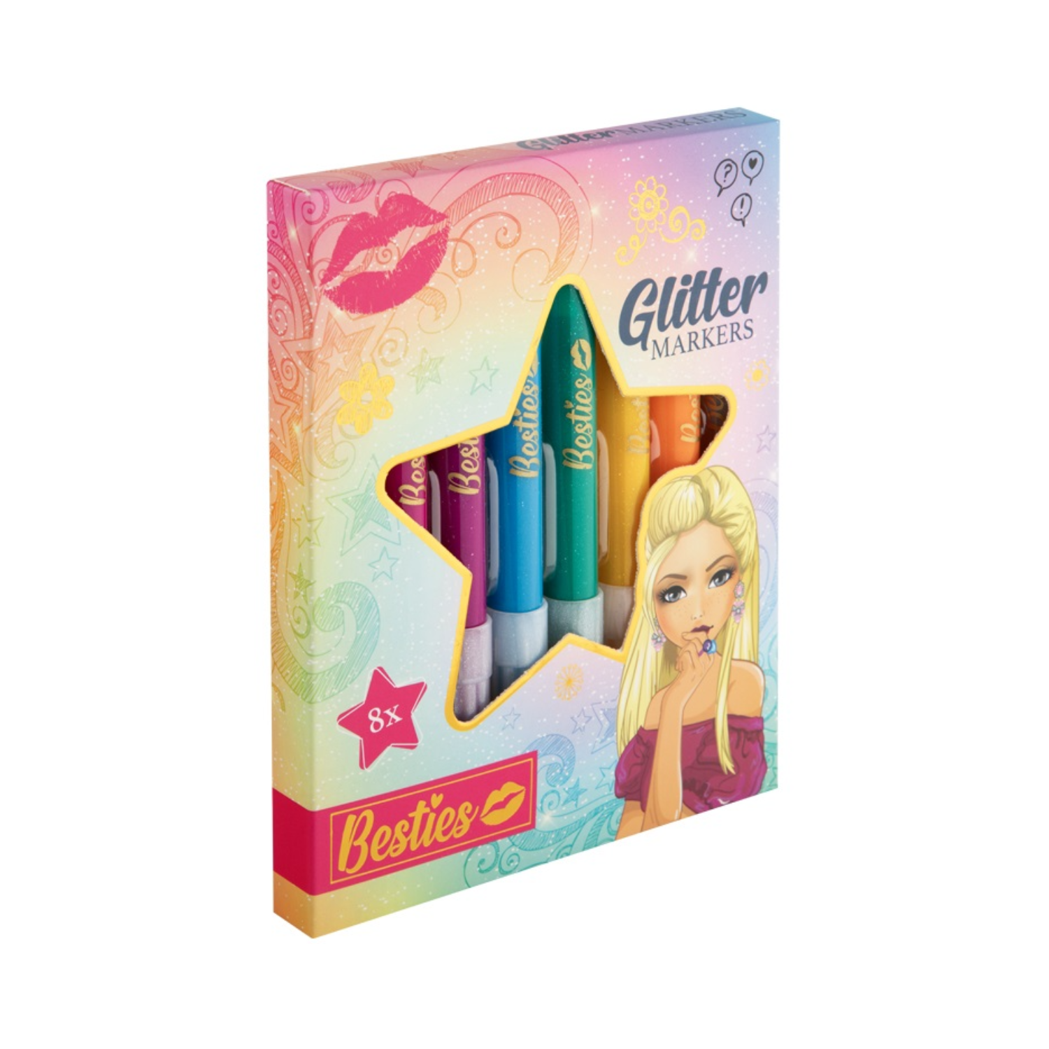 Besties glitter markerset (12)