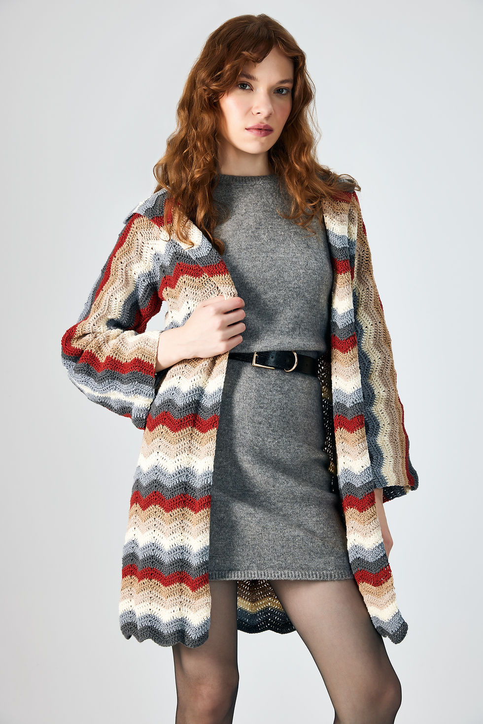 Thumbnail: Hand Knitted Medium Size Cardigan