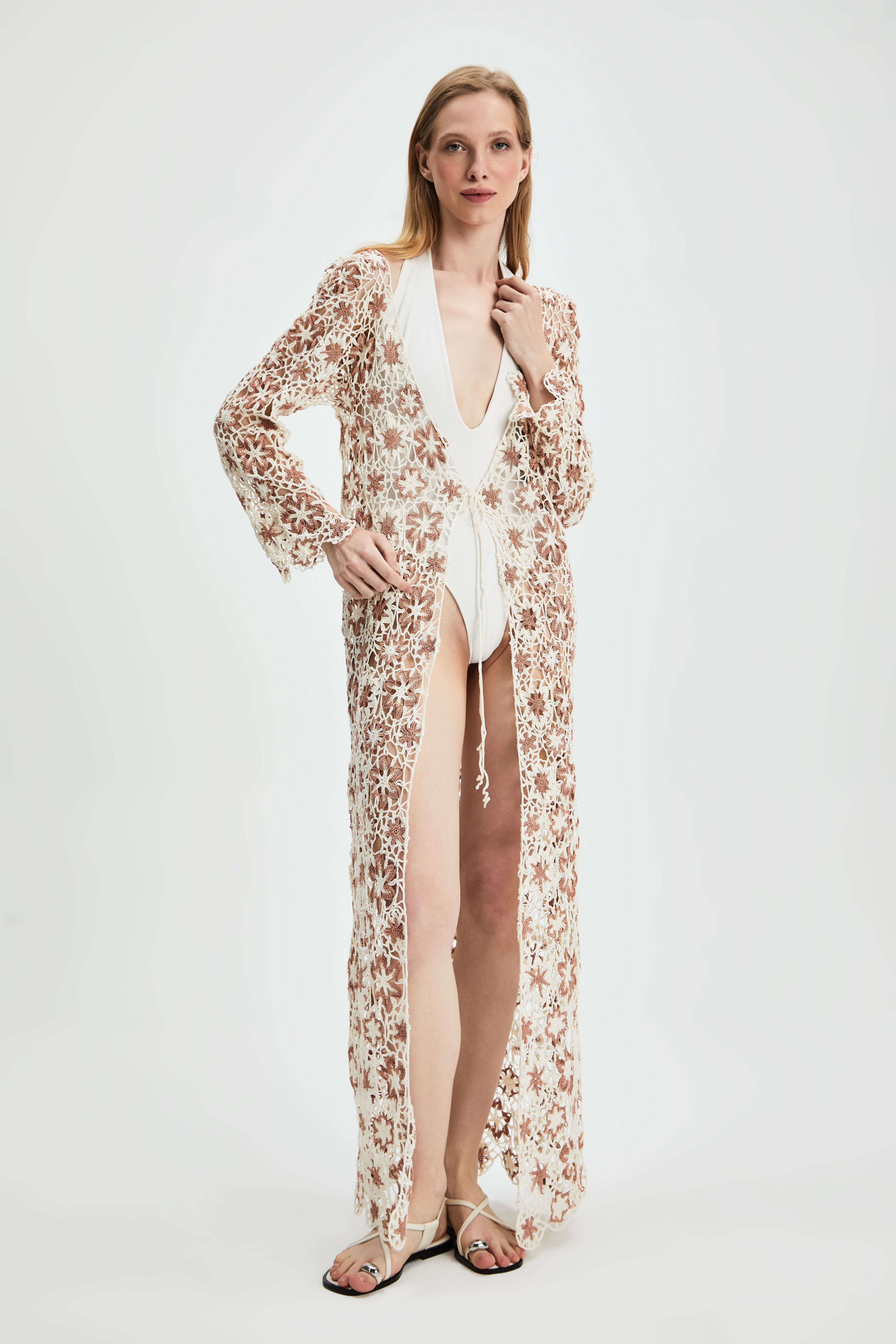 Dantel Kimono Elbise