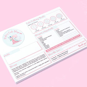 Cake Information Sheets