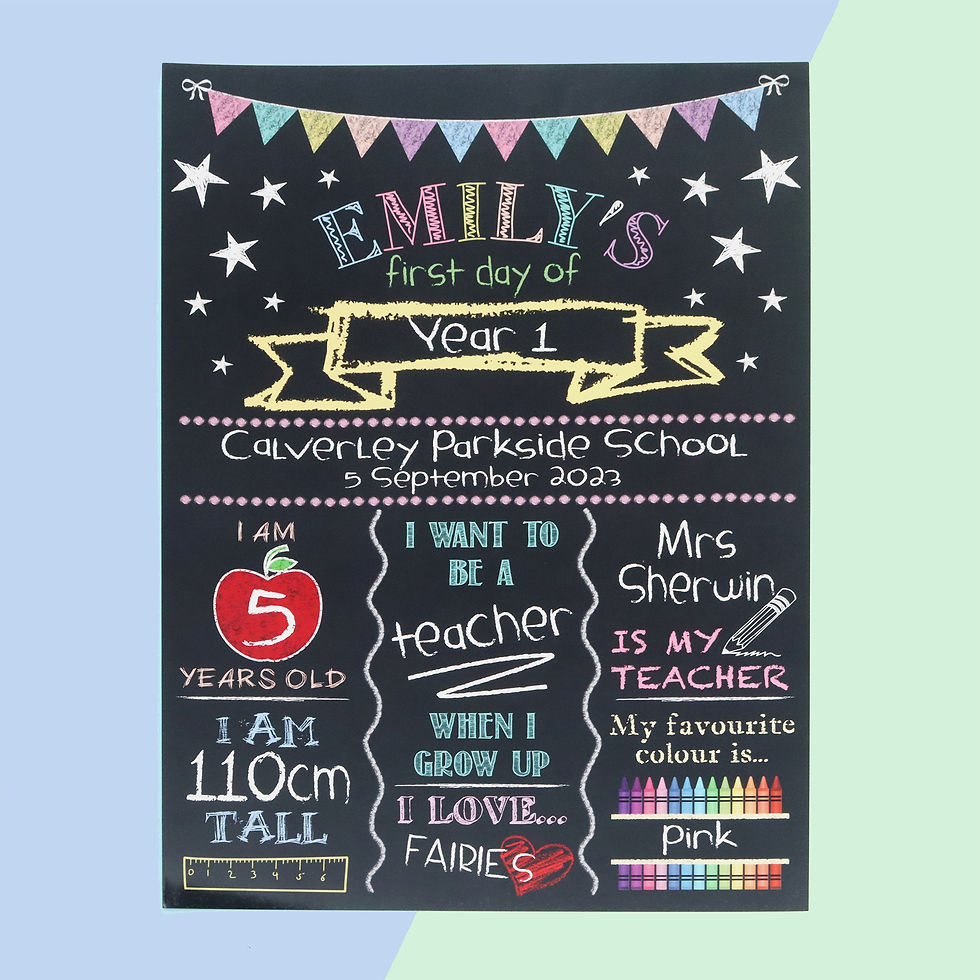 Thumbnail: First Day of School Chalkboard - A4 Print