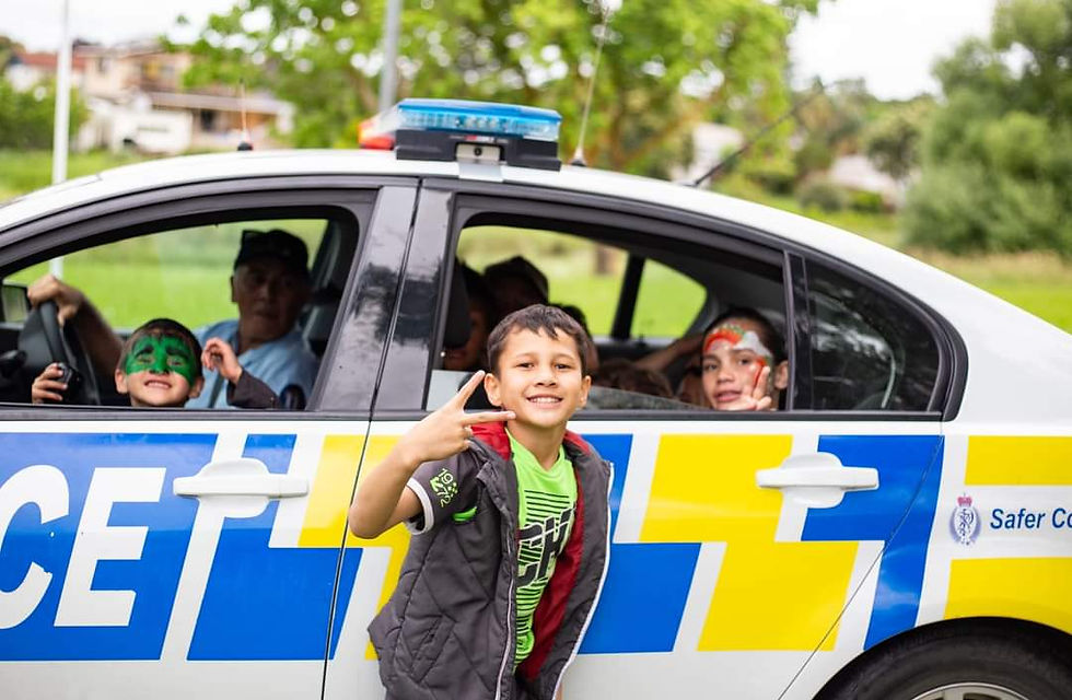 Kids & Cops - Blue Tutu Face Painting, Gisborne, NZ - Photography by Munokoa Ngarimu