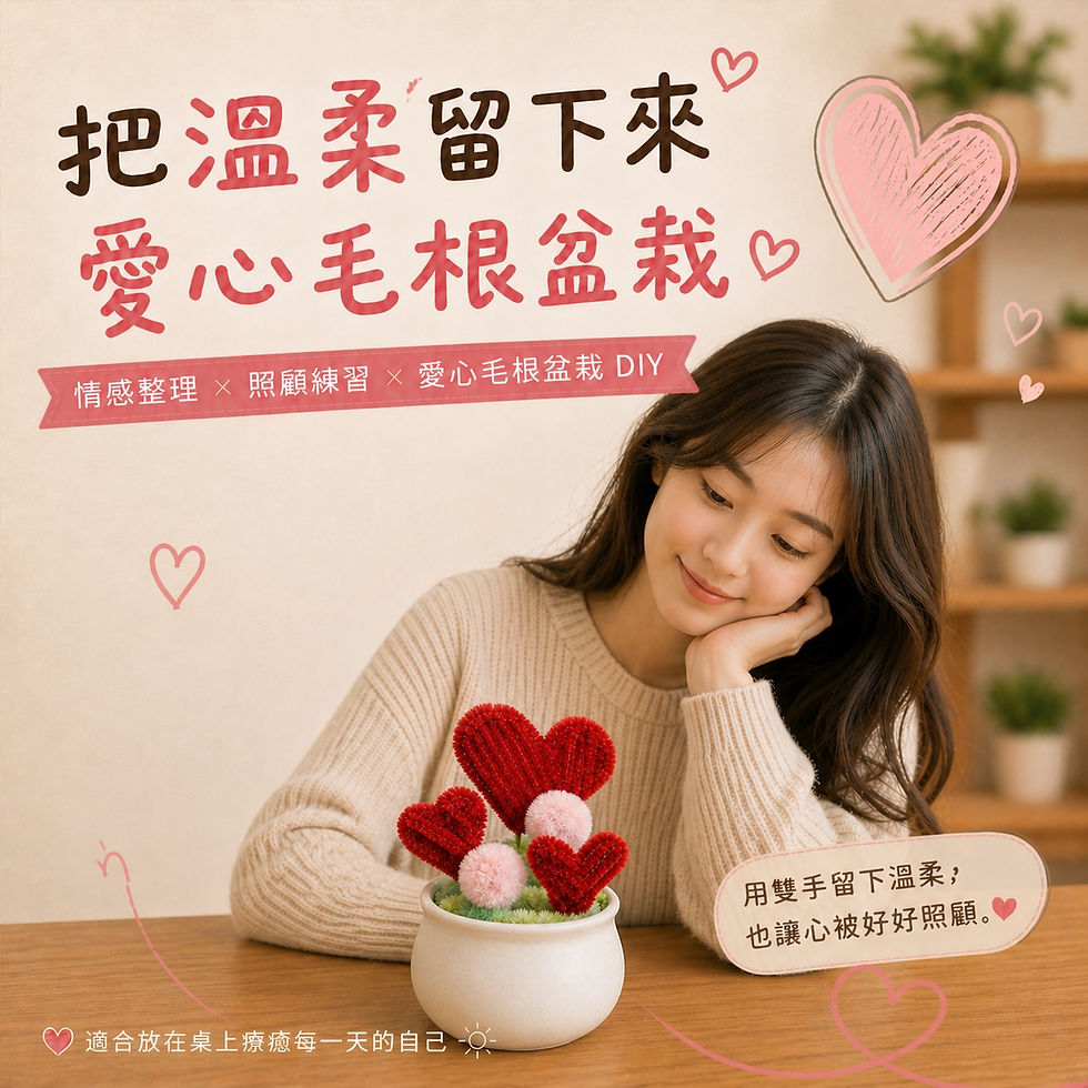 愛心毛根盆栽
