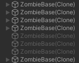 Zombies being pooled instead of deleted.