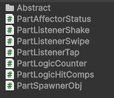 Parts made for part system.