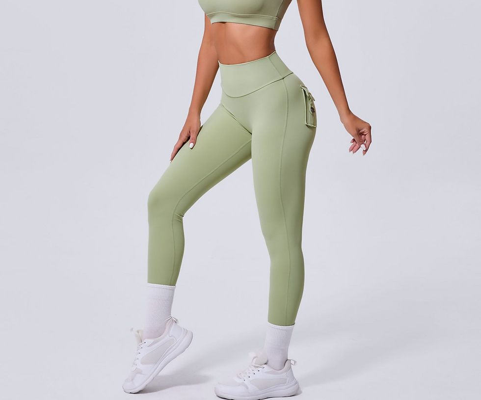 Thumbnail: SV Light Green Pole Dance Yoga Leggings