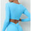 Thumbnail: SV Light Blue Long Sleeves Pole Dance Yoga Top