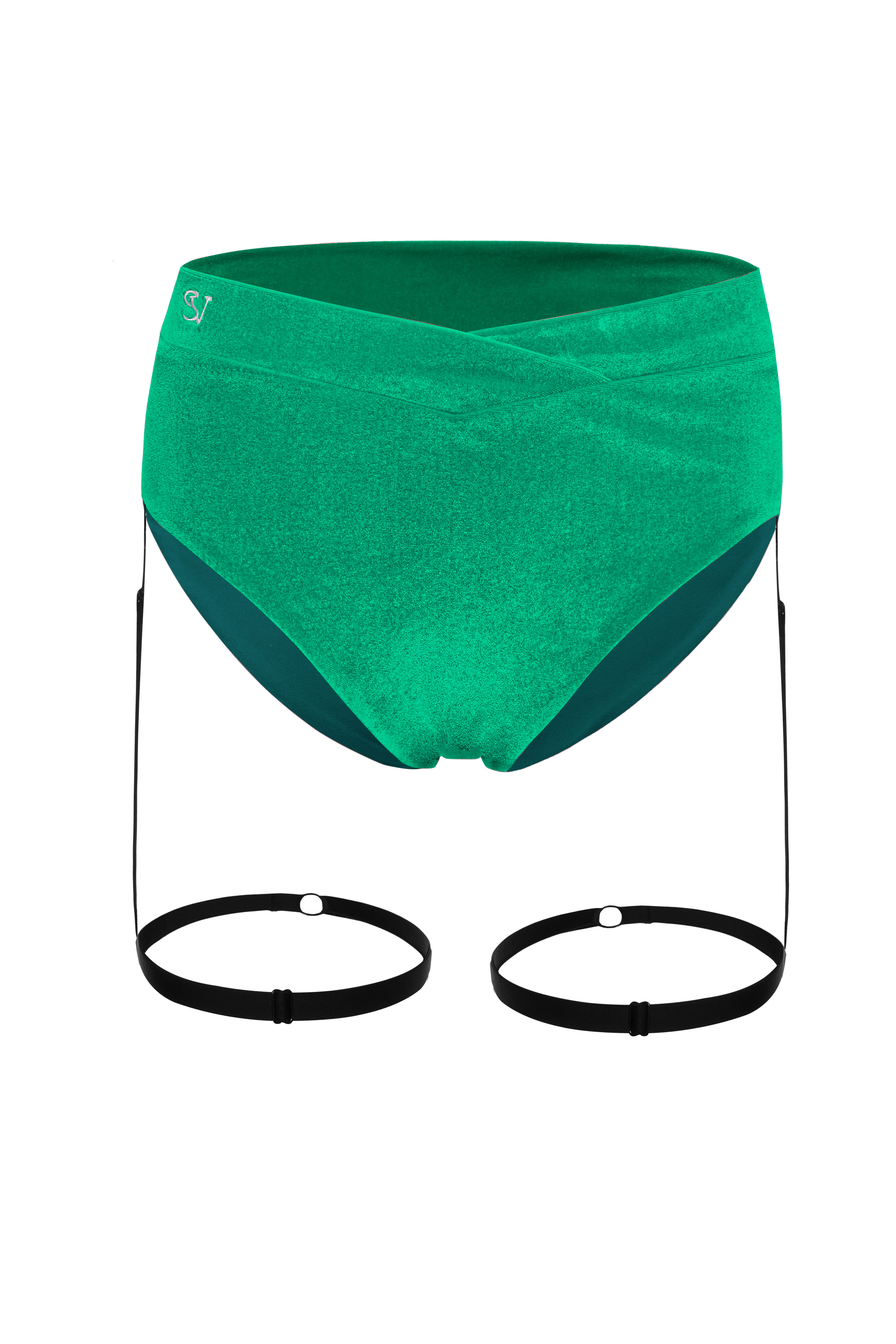 SV  Green Velvet Pole Dance Shorts