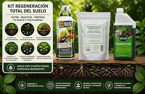 Recupera la fertilidad del suelo y fortalece las plantas desde la raíz.