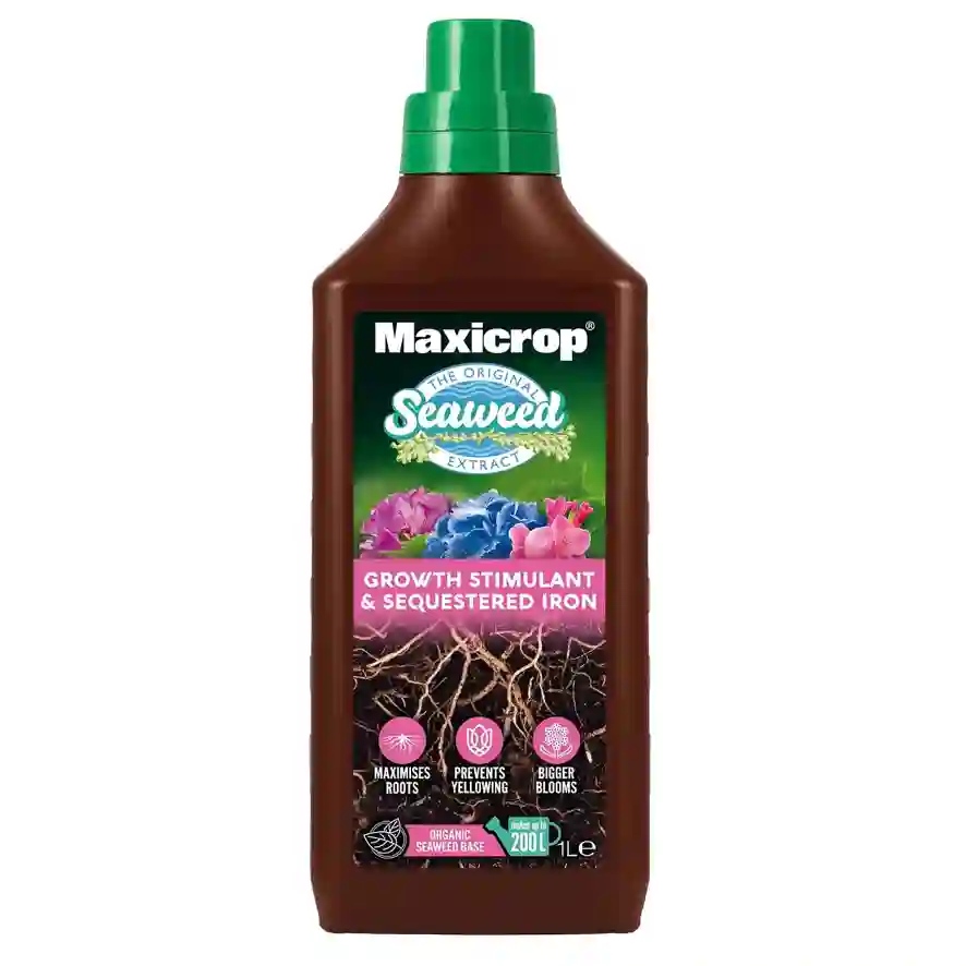Sequestered Iron Plant Fertilizer 1L with Seaweed Extract – Iron Supplement for Plants