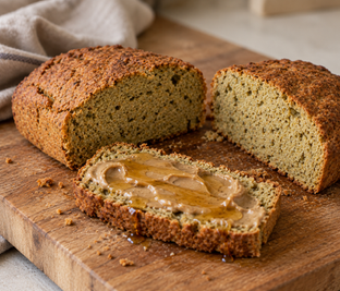 Red Lentil Bread on a cutting board