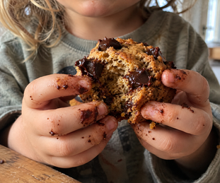 Chickpea Chocolate Chip Muffins