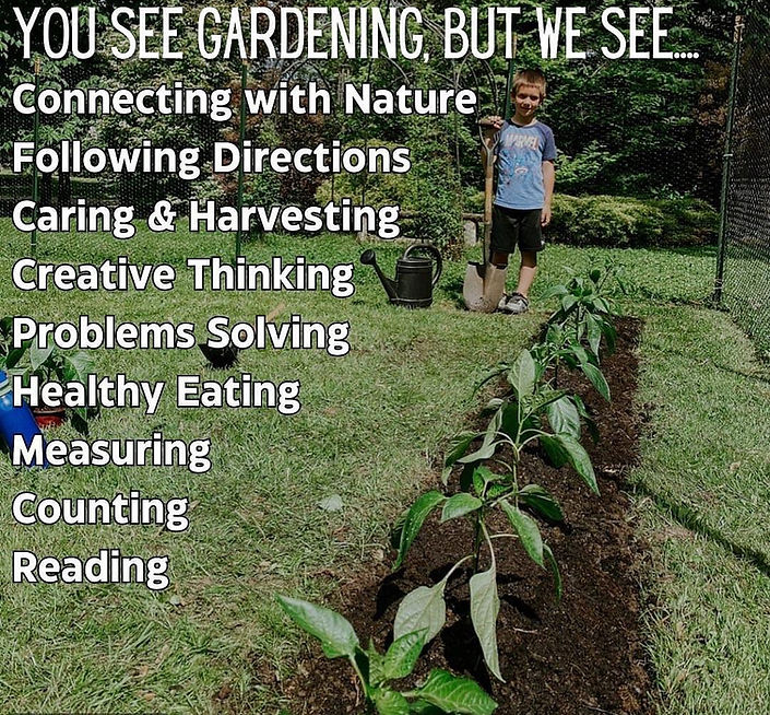 The learning hidden in gardening with young children