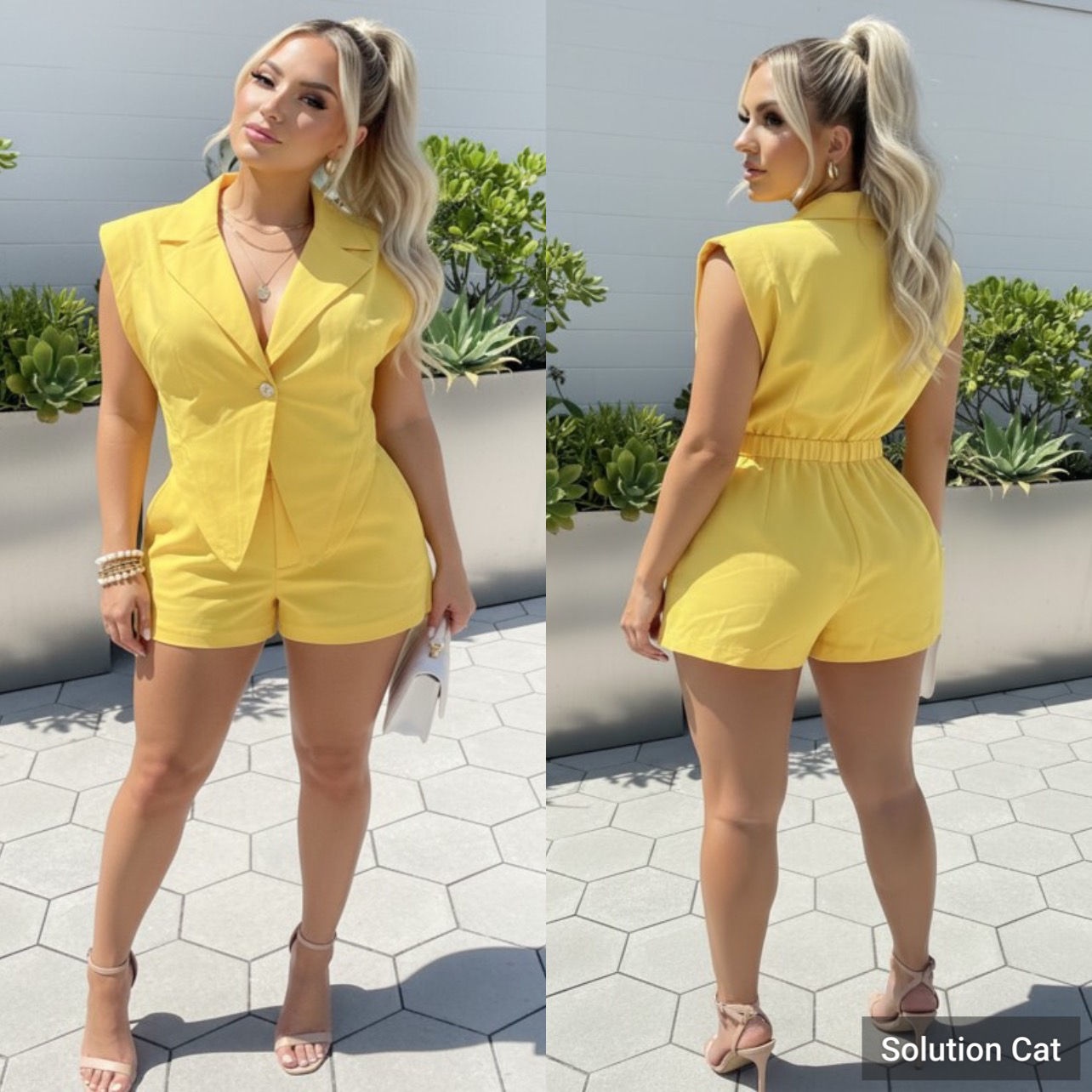 Vanity Romper - Yellow