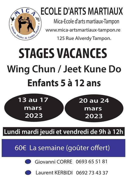 Stage Vacance Mars 2023