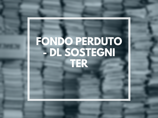 Fondo perduto - DL Sostegni ter | Commercialista Brescia
