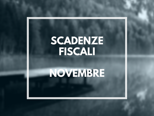 Scadenze fiscali e previdenziali mese di novembre 2021