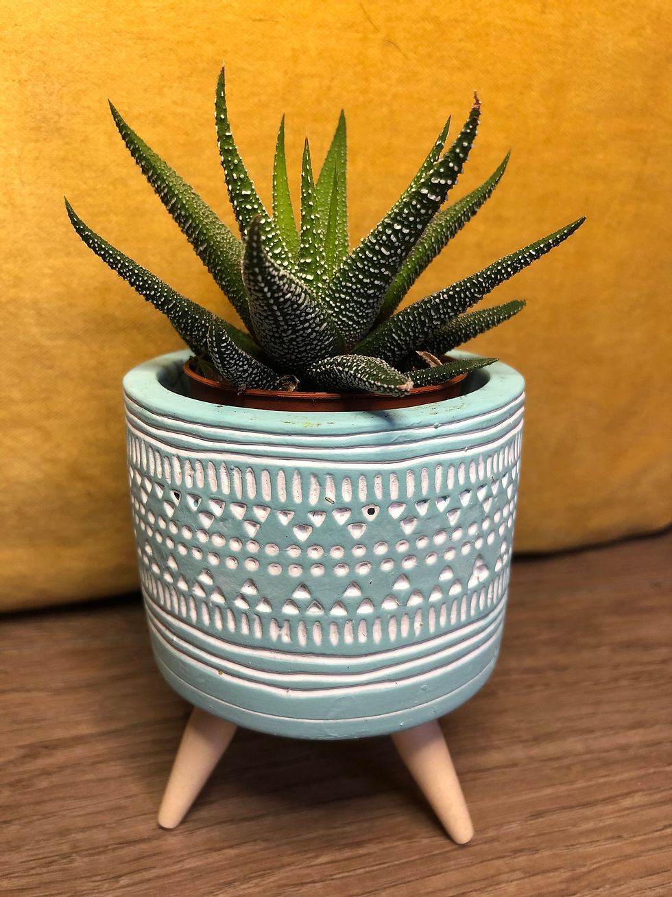 Blue mayan pot for sale at paisleyflamingo