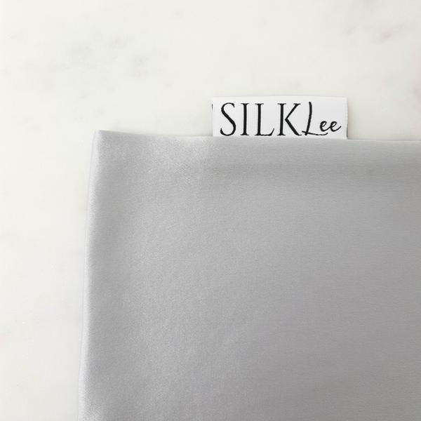 Thumbnail: Luxury Mulberry Silk Pillowcase (Grey Silver)