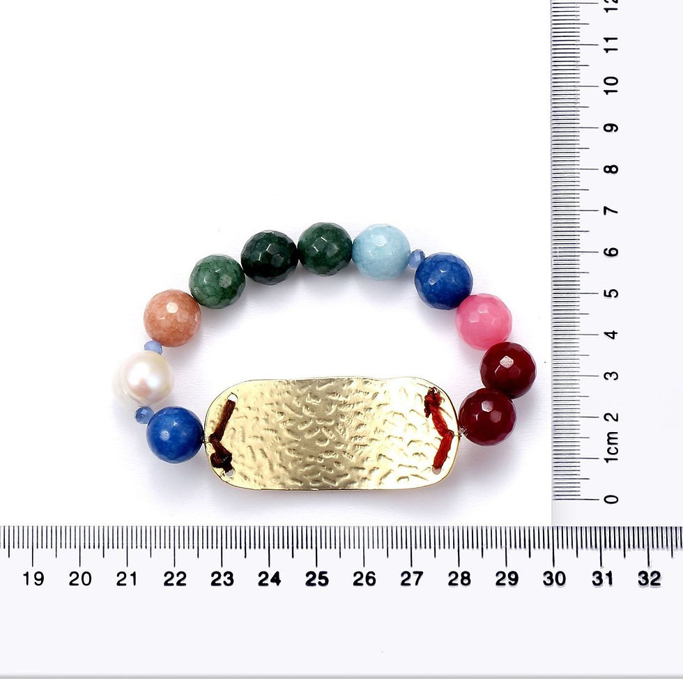 Miniatura: Vibrant Vibes Real Gemstone Beads  Bracelet