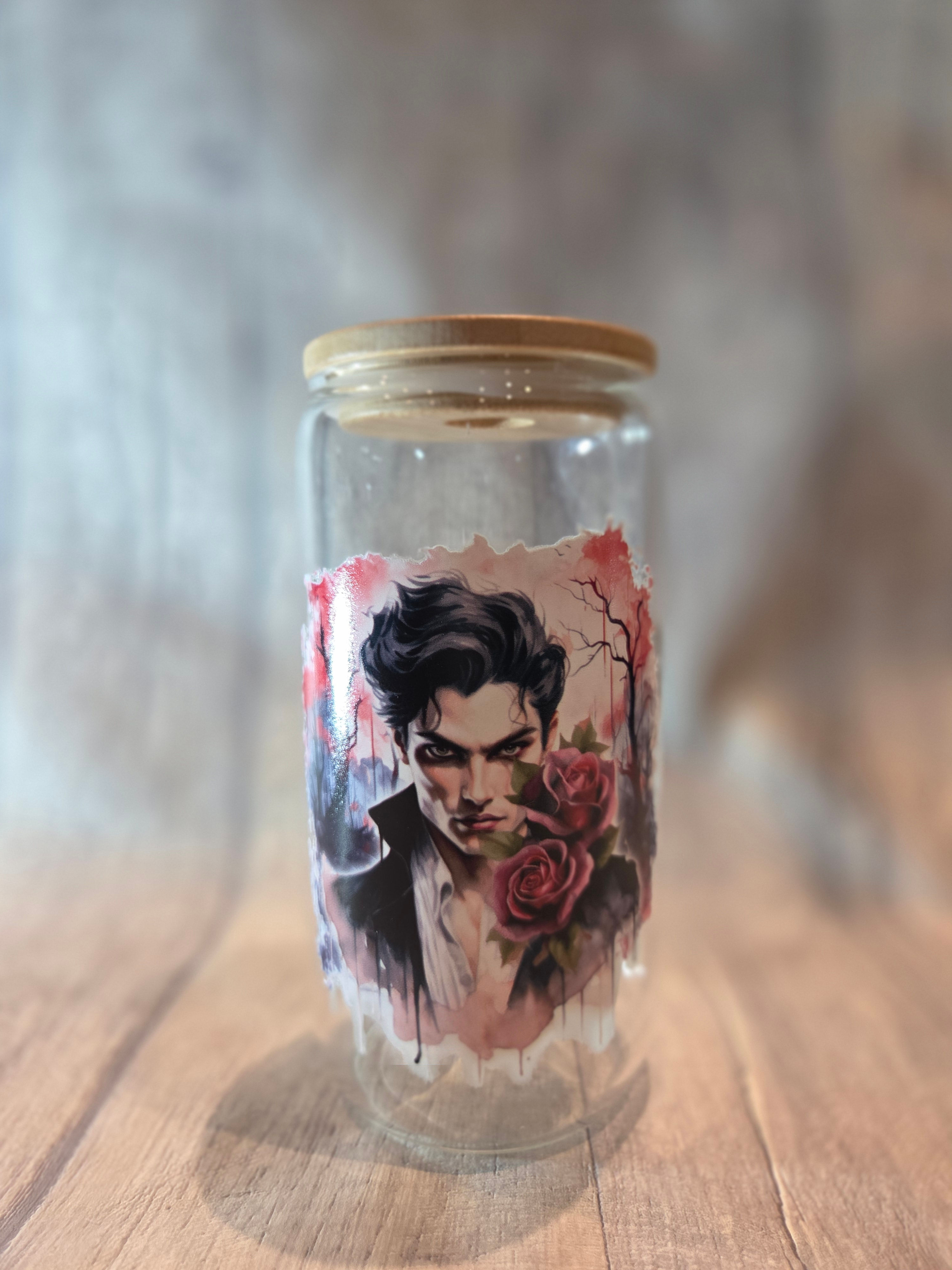 Never Grow Old Vampire Glass Cup