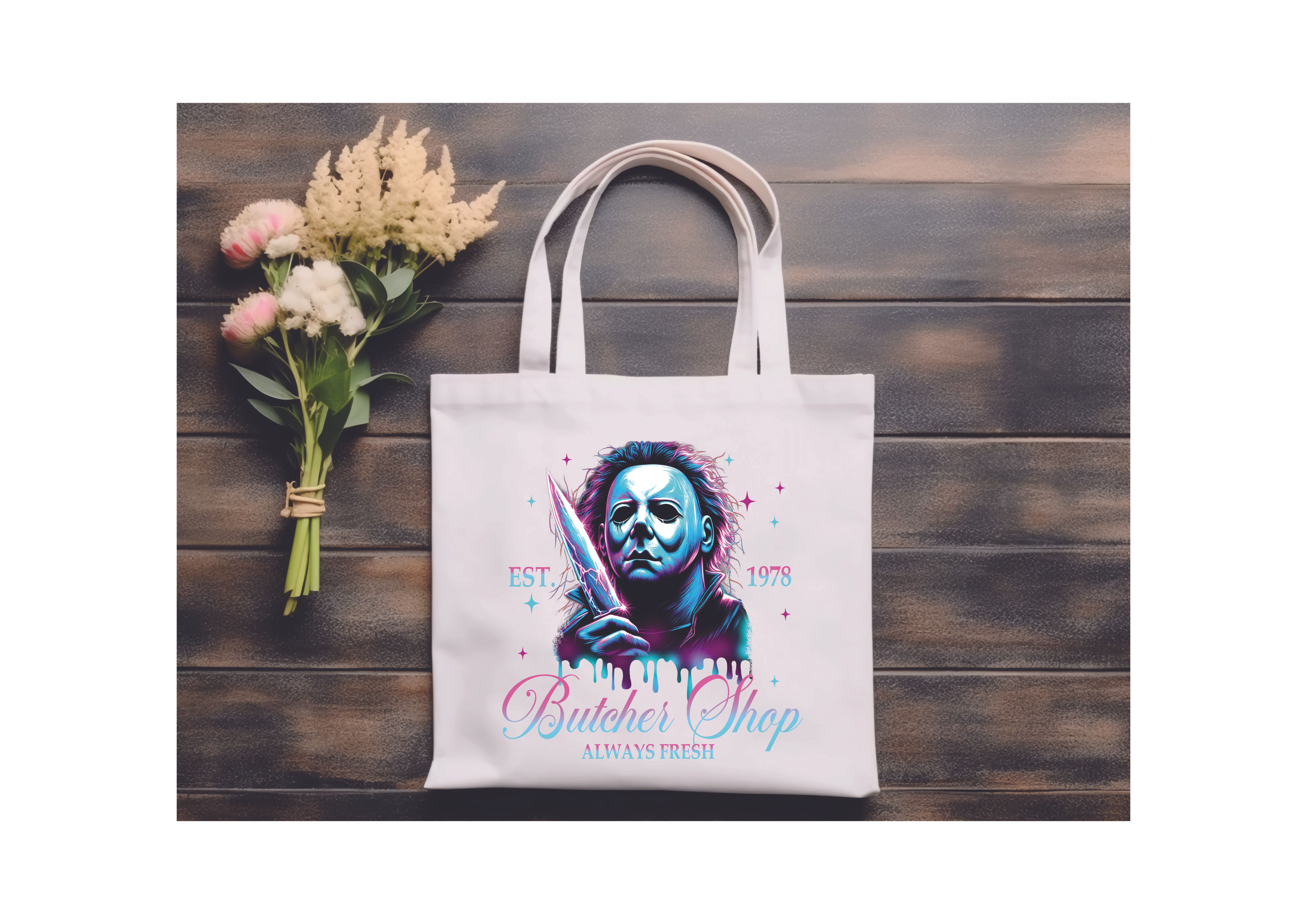 Scary Knife Villain tote