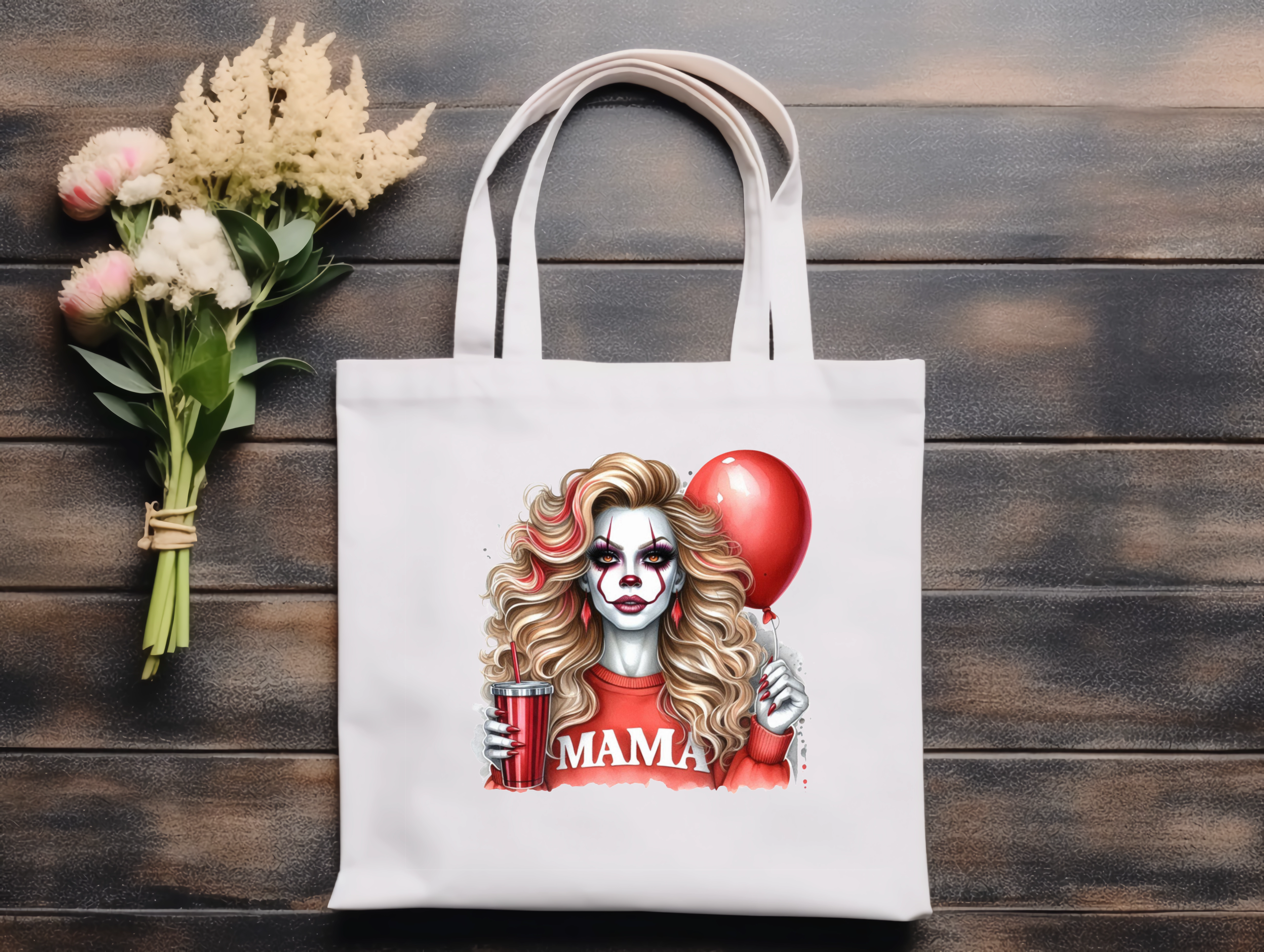 Clown Mum tote
