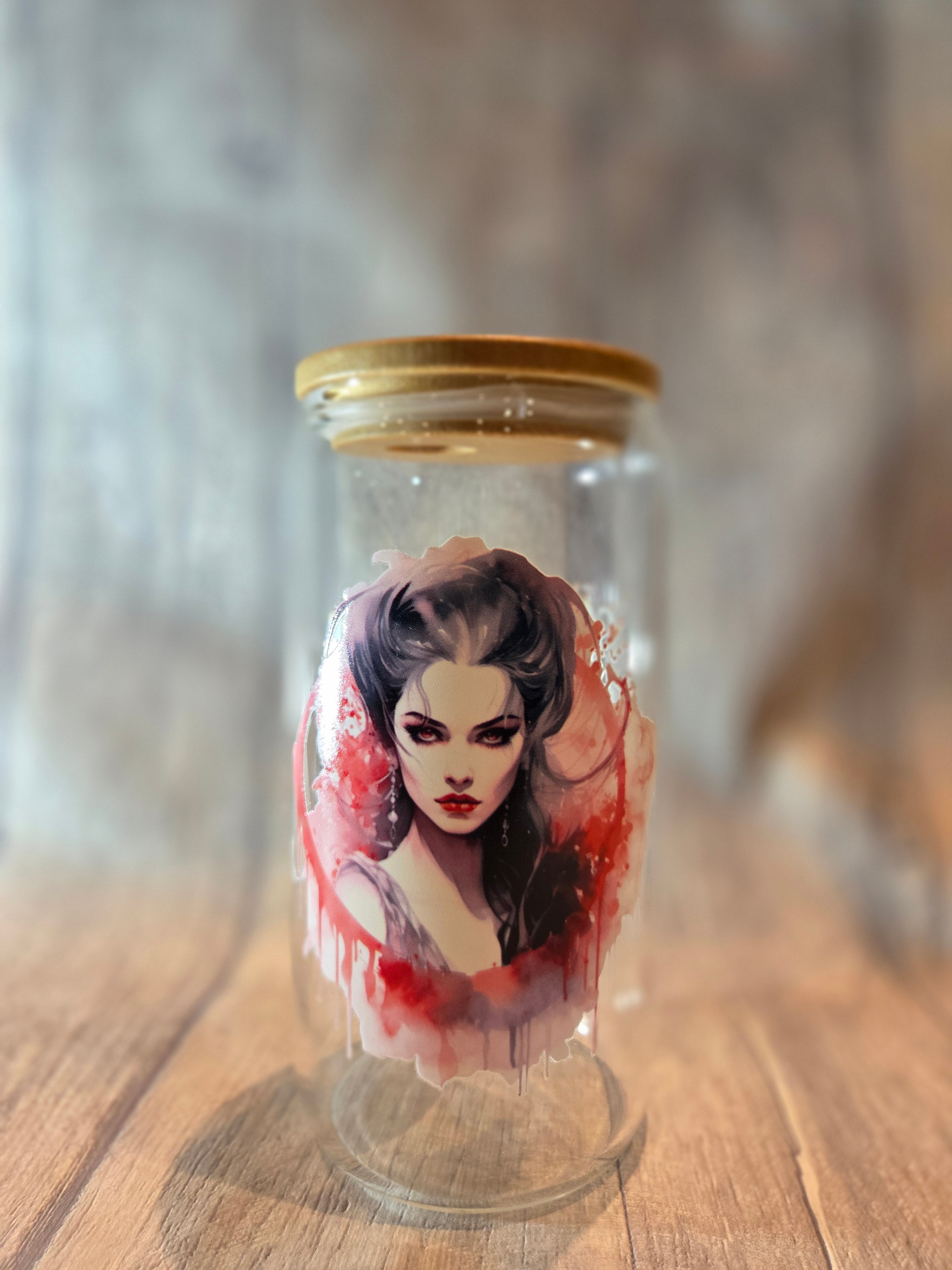Female Vampire Glass Cup