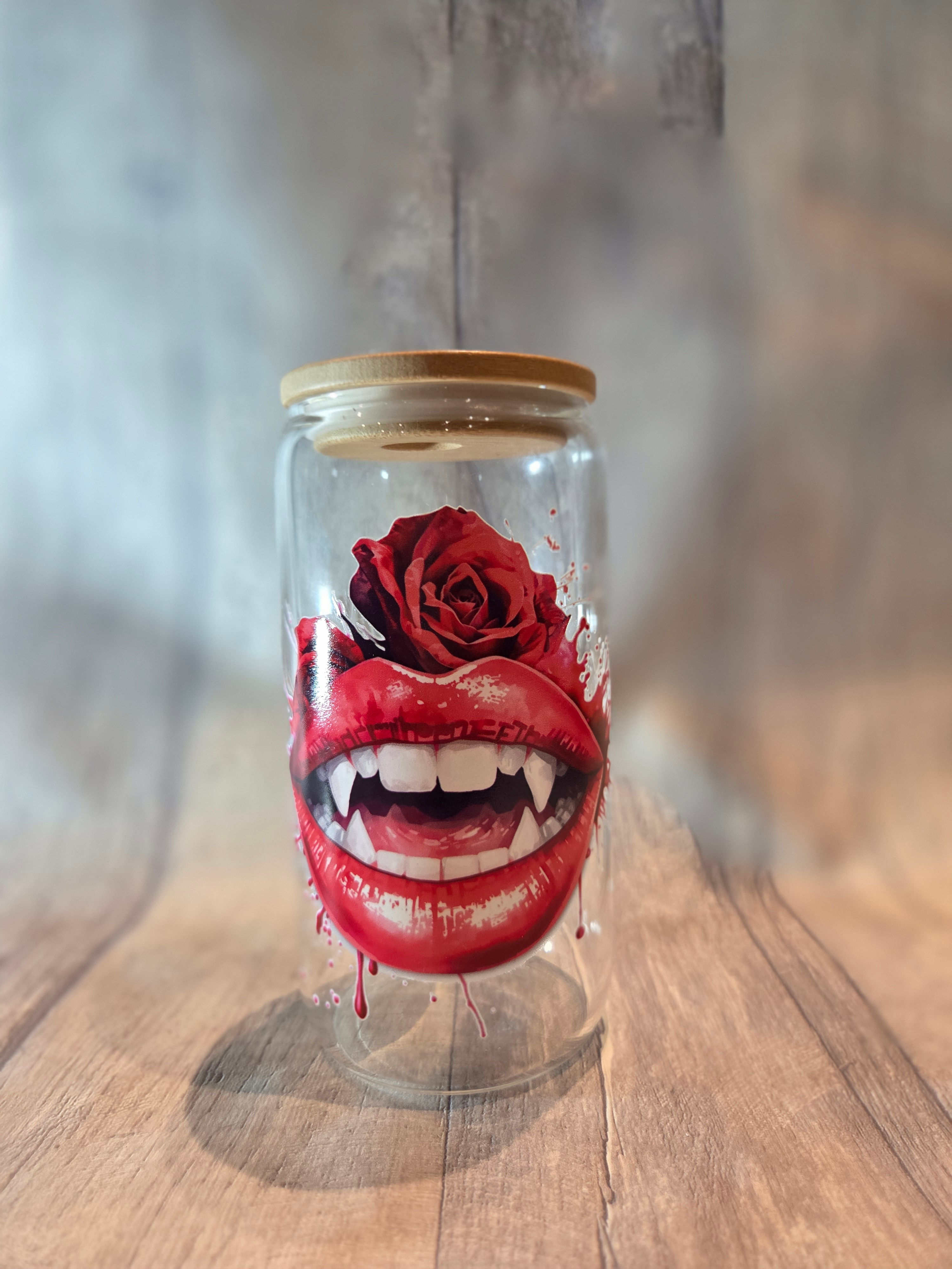 Vampire Never Grow Old Glass Cup