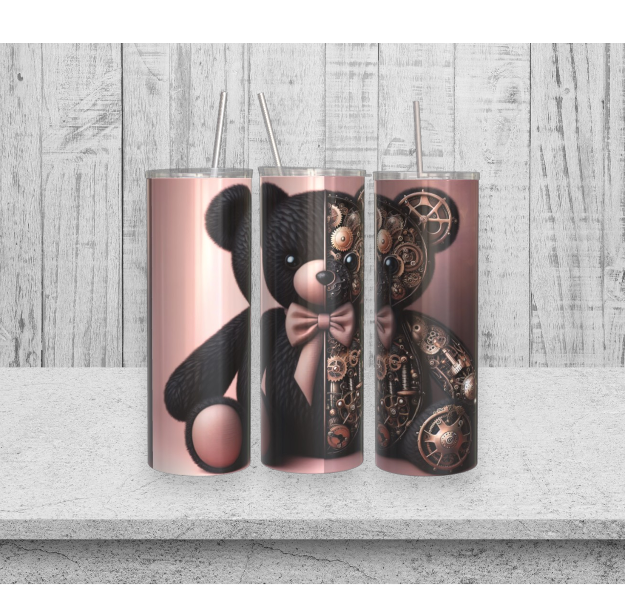 Steampunk Teddy Bear 20oz Tumbler