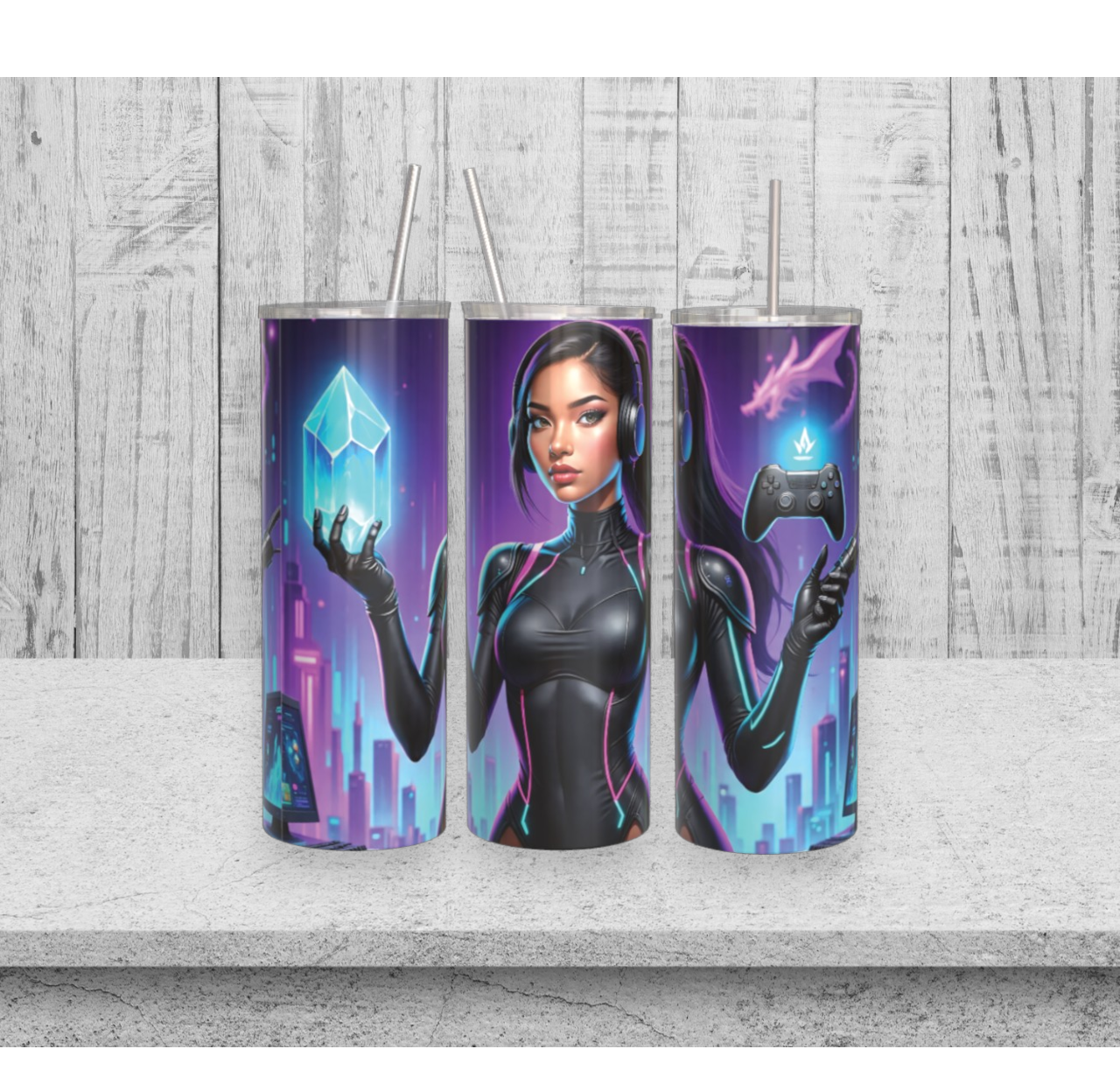 Sci-Fi Girl Gamer 20oz Tumbler