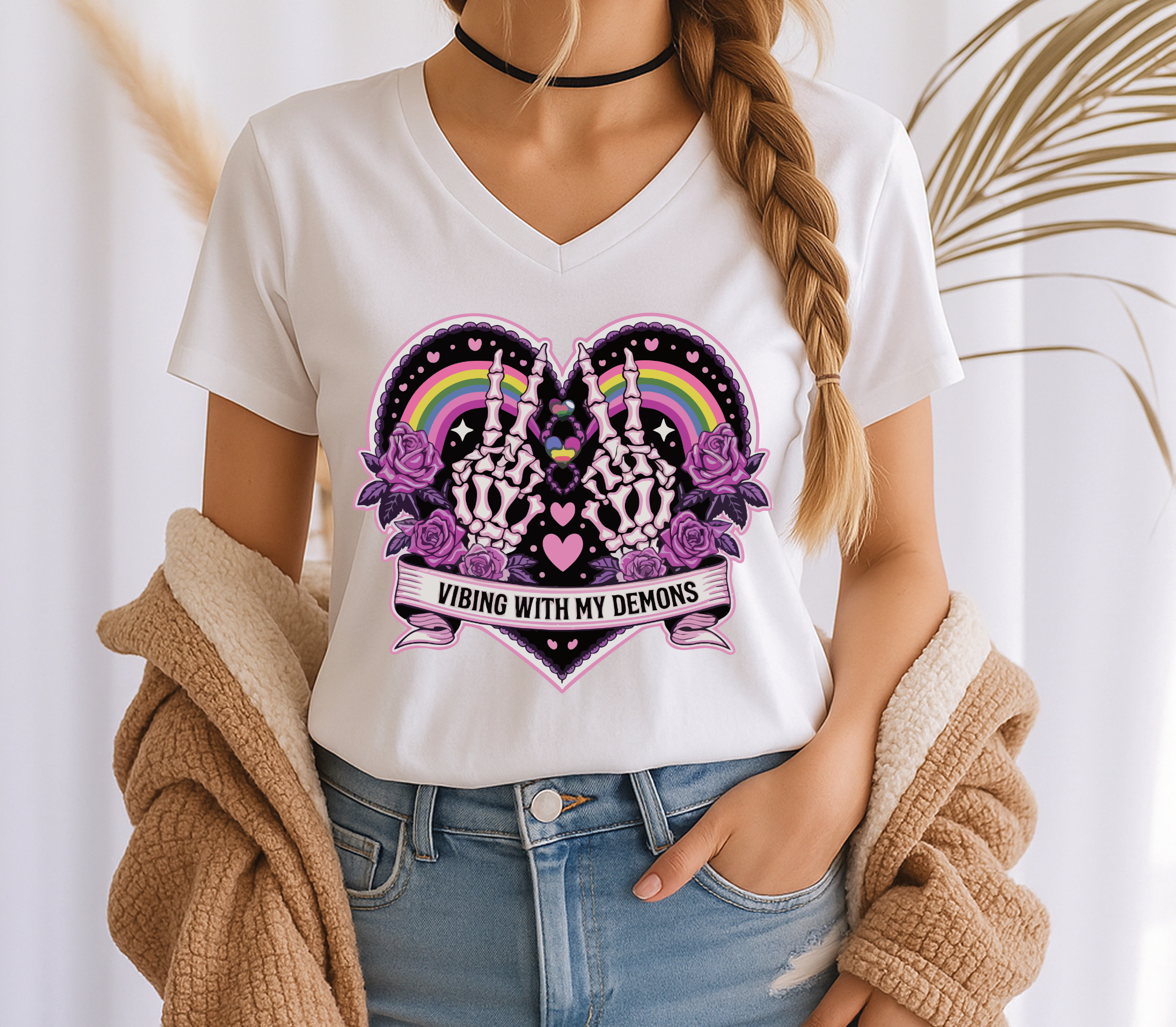 Demon Skeleton Hand t-shirt